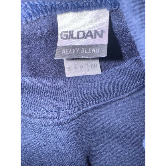 Gildan Heavy Blend Crewneck Sweatshirt S Navy Blue Cotton For Men - Picture 4 of 7